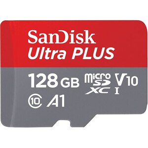 Card de memorie SANDISK Ultra Plus microSDXC, 128GB, 150MB/s, clasa 10/U1/A1, UHS-I, adaptor Card de memorie SANDISK Ultra Plus microSDXC, 128GB, 150MB/s, clasa 10/U1/A1, UHS-I, adaptor