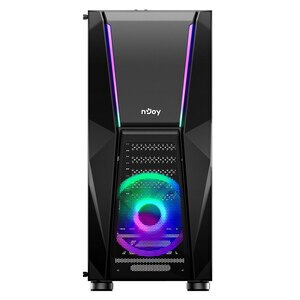 Carcasa PC NJOY Fort ARGB, USB 3.0, fara sursa, negru Carcasa PC NJOY Fort ARGB, USB 3.0, fara sursa, negru