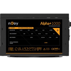 Sursa NJOY Alpha+ 1000, 1000W, 120mm, 80 PLUS Gold, Full Modular Sursa NJOY Alpha+ 1000, 1000W, 120mm, 80 PLUS Gold, Full Modular