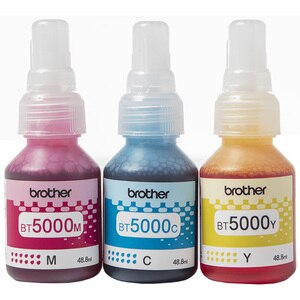 Pachet cerneala originala BROTHER BT5000CLVAL, magenta, cyan, galben Pachet cerneala originala BROTHER BT5000CLVAL, magenta, cyan, galben