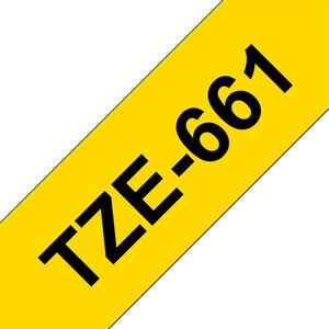 Banda etichete BROTHER TZe-661, 36 mm, 8 m, negru pe galben Banda etichete BROTHER TZe-661, 36 mm, 8 m, negru pe galben