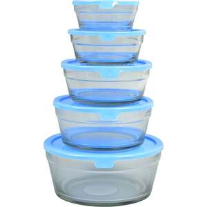 Set caserole MYRIA MC4048, 5 piese, sticla, transparent Set caserole MYRIA MC4048, 5 piese, sticla, transparent