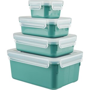 Set caserole TEFAL MasterSeal Colour Edition N1031010, 4 piese, plastic, verde Set caserole TEFAL MasterSeal Colour Edition N1031010, 4 piese, plastic, verde