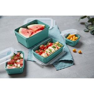 Set caserole TEFAL MasterSeal Colour Edition N1031010, 4 piese, plastic, verde Set caserole TEFAL MasterSeal Colour Edition N1031010, 4 piese, plastic, verde