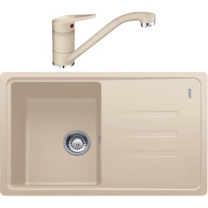Pachet chiuveta FRANKE BSG 611-78, 1 cuva, picurator reversibil, compozit granit + baterie Novara Plus, avena Pachet chiuveta FRANKE BSG 611-78, 1 cuva, picurator reversibil, compozit granit + baterie Novara Plus, avena