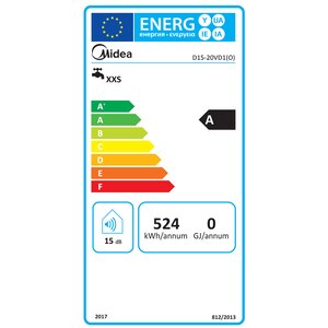Boiler electric MIDEA D15-20VD1O, 15 l, 2500W, alb Boiler electric MIDEA D15-20VD1O, 15 l, 2500W, alb