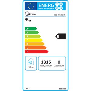 Boiler electric MIDEA Seria Salute, 50 l, 2000W, alb Boiler electric MIDEA Seria Salute, 50 l, 2000W, alb
