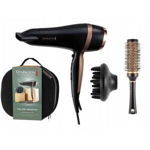 Uscator de par REMINGTON Salon Smooth D6960GP, 2100W, negru Uscator de par REMINGTON Salon Smooth D6960GP, 2100W, negru