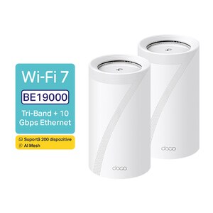 Sistem Wireless Mesh TP-Link Deco BE85 BE19000, Tri-Band 1376 + 5760 + 11520 Mbps, 2 bucati, alb Sistem Wireless Mesh TP-Link Deco BE85 BE19000, Tri-Band 1376 + 5760 + 11520 Mbps, 2 bucati, alb