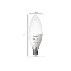 Bec LED Smart PHILIPS Hue 8719514356610, E14, 5.3W, 470lm, lumina variabila Bec LED Smart PHILIPS Hue 8719514356610, E14, 5.3W, 470lm, lumina variabila