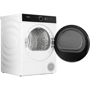 Uscator de rufe HISENSE DH5I904BWBC, Pompa de caldura, 9 kg, 18 programe, Clasa B, Wi-Fi, alb Uscator de rufe HISENSE DH5I904BWBC, Pompa de caldura, 9 kg, 18 programe, Clasa B, Wi-Fi, alb