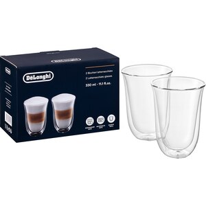 Set pahare cafea DELONGHI LATTEMACC, 2 piese, 330 ml, sticla Set pahare cafea DELONGHI LATTEMACC, 2 piese, 330 ml, sticla