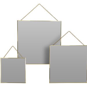 Set 3 oglinzi decorative KI, 20 x 20 cm, 30 x 30 cm, 35 x 35 cm, auriu Set 3 oglinzi decorative KI, 20 x 20 cm, 30 x 30 cm, 35 x 35 cm, auriu