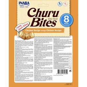 Recompense pentru caini INABA Churu Bites, Pui, 8 x 12g Recompense pentru caini INABA Churu Bites, Pui, 8 x 12g