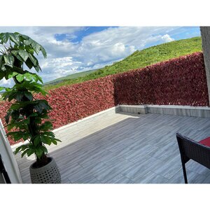 Gard artificial Fall, 200 x 100 cm, roz-verde Gard artificial Fall, 200 x 100 cm, roz-verde