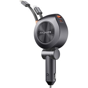 Incarcator auto PROMATE DriveGear-R2, 2x USB-C, 1x USB-A, Power delivery (PD) 30W + 20W, negru Incarcator auto PROMATE DriveGear-R2, 2x USB-C, 1x USB-A, Power delivery (PD) 30W + 20W, negru