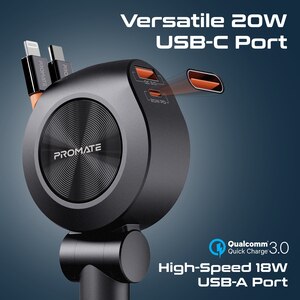 Incarcator auto PROMATE DriveGear-R2, 2x USB-C, 1x USB-A, Power delivery (PD) 30W + 20W, negru Incarcator auto PROMATE DriveGear-R2, 2x USB-C, 1x USB-A, Power delivery (PD) 30W + 20W, negru