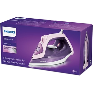 Fier de calcat PHILIPS Seria 3000 DST3020/30, 2200W, 160g/min, 300ml, talpa ceramica, violet-roz Fier de calcat PHILIPS Seria 3000 DST3020/30, 2200W, 160g/min, 300ml, talpa ceramica, violet-roz