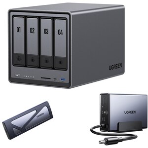 Network Attached Storage UGREEN DXP4800 Plus, 4.4GHz, 8GB, 4-Bays, negru Network Attached Storage UGREEN DXP4800 Plus, 4.4GHz, 8GB, 4-Bays, negru