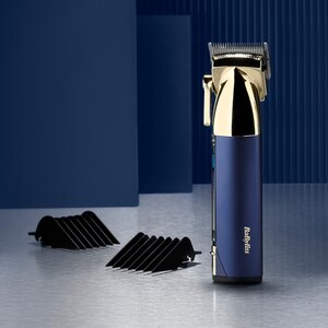 Aparat de tuns BABYLISS Super-X Metal E992E, acumulator, 180 min autonomie, albastru Aparat de tuns BABYLISS Super-X Metal E992E, acumulator, 180 min autonomie, albastru