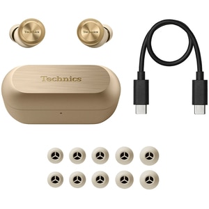 Casti TECHNICS EAH-AZ100E-N, True Wireless, Bluetooth, In-ear, Microfon, Noise Cancelling, Carcasa incarcare wireless, auriu Casti TECHNICS EAH-AZ100E-N, True Wireless, Bluetooth, In-ear, Microfon, Noise Cancelling, Carcasa incarcare wireless, auriu