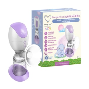 Pompa de san electrica EASYCARE EASY00148, 180ml, alb-mov Pompa de san electrica EASYCARE EASY00148, 180ml, alb-mov