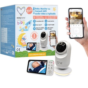 Monitor video EASYCARE Wi-Fi EASY00279, 5", alb Monitor video EASYCARE Wi-Fi EASY00279, 5", alb