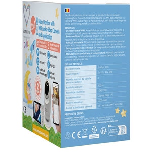 Monitor video EASYCARE Wi-Fi EASY00279, 5", alb Monitor video EASYCARE Wi-Fi EASY00279, 5", alb