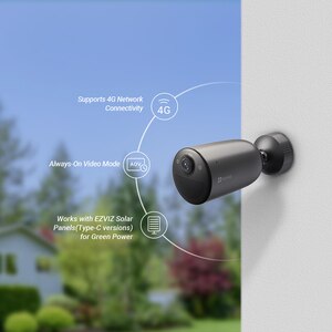 Kit Camera IP Wireless EZVIZ EB3, 2K, 4G, IR 15M, Motion Detection, panou solar Type-C, baterie 5200mAh, negru Kit Camera IP Wireless EZVIZ EB3, 2K, 4G, IR 15M, Motion Detection, panou solar Type-C, baterie 5200mAh, negru
