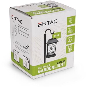 Lampa solara ENTAC EGSL-P8LM-42.5, LED, plastic, negru Lampa solara ENTAC EGSL-P8LM-42.5, LED, plastic, negru