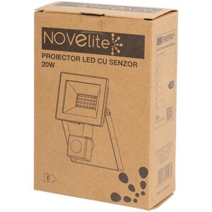 Proiector LED NOVELITE V4, 20W, 6500K, IP44/IP65, negru Proiector LED NOVELITE V4, 20W, 6500K, IP44/IP65, negru