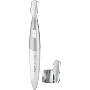 Trimmer BRAUN FG1106, baterie, alb-argintiu Trimmer BRAUN FG1106, baterie, alb-argintiu