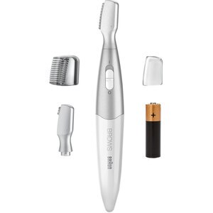 Trimmer BRAUN FG1106, baterie, alb-argintiu Trimmer BRAUN FG1106, baterie, alb-argintiu