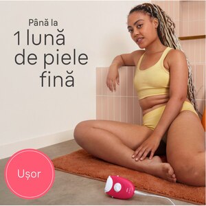 Epilator BRAUN Silk-epil 3 SE3-000, 20 pensete, 2 viteze, SmartLight, retea, alb-violet Epilator BRAUN Silk-epil 3 SE3-000, 20 pensete, 2 viteze, SmartLight, retea, alb-violet