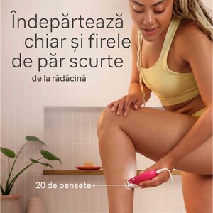 Epilator BRAUN Silk-epil 3 SE3-000, 20 pensete, 2 viteze, SmartLight, retea, alb-violet Epilator BRAUN Silk-epil 3 SE3-000, 20 pensete, 2 viteze, SmartLight, retea, alb-violet