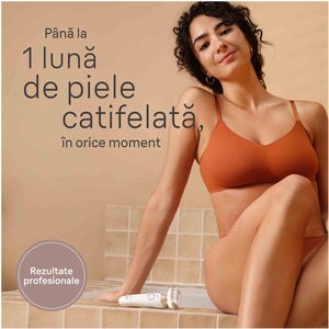 Epilator BRAUN Silk-epil 9 Flex SES9-011, 40 pensete, 2 viteze, 2 accesorii, SmartLight, Smart Touch, MicroGrip, Wet&Dry, acumulator, alb-auriu Epilator BRAUN Silk-epil 9 Flex SES9-011, 40 pensete, 2 viteze, 2 accesorii, SmartLight, Smart Touch, MicroGrip, Wet&Dry, acumulator, alb-auriu