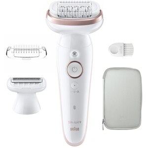 Epilator BRAUN Silk-epil 9 SES9-030, 40 pensete, 2 viteze, 3 accesorii, SmartLight, Smart Touch, MicroGrip, Wet&Dry, acumulator, alb-rose gold Epilator BRAUN Silk-epil 9 SES9-030, 40 pensete, 2 viteze, 3 accesorii, SmartLight, Smart Touch, MicroGrip, Wet&Dry, acumulator, alb-rose gold
