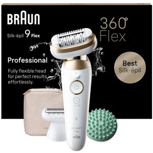 Epilator BRAUN Silk-epil 9 SES9-071, 40 pensete, 2 viteze, 5 accesorii, SmartLight, Smart Touch, MicroGrip, Wet&Dry, acumulator, alb-auriu Epilator BRAUN Silk-epil 9 SES9-071, 40 pensete, 2 viteze, 5 accesorii, SmartLight, Smart Touch, MicroGrip, Wet&Dry, acumulator, alb-auriu