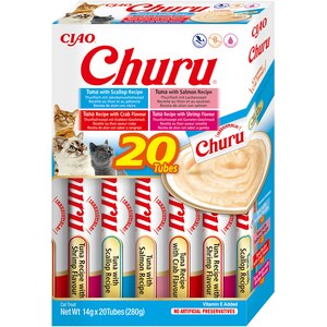 Recompense pentru pisici INABA Churu Ton si Fructe de mare, 20 x 14 g Recompense pentru pisici INABA Churu Ton si Fructe de mare, 20 x 14 g