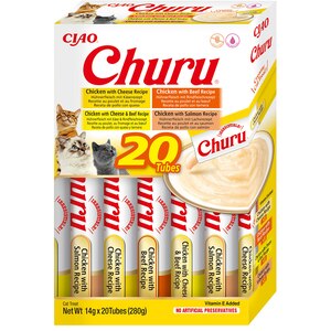 Recompense pentru pisici INABA Churu, Pui si Vita, 20 x 14 g Recompense pentru pisici INABA Churu, Pui si Vita, 20 x 14 g