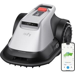 Robot de tuns iarba pe acumulator EUFY E15, Electric, 4.2Ah, IPX6, 800 mp, latime taiere 20.3 cm, gri-negru, Wi-Fi, Navigare Smart Robot de tuns iarba pe acumulator EUFY E15, Electric, 4.2Ah, IPX6, 800 mp, latime taiere 20.3 cm, gri-negru, Wi-Fi, Navigare Smart
