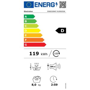 Uscator de rufe ELECTROLUX 600 GentleCare EW6D28WE, Pompa de caldura, 8 kg, 14 programe, Clasa D, alb Uscator de rufe ELECTROLUX 600 GentleCare EW6D28WE, Pompa de caldura, 8 kg, 14 programe, Clasa D, alb
