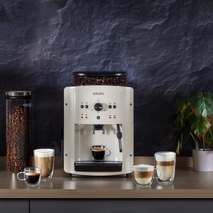 Espressor automat KRUPS Espresseria EA8105, 1.7l, 1450W, 15 bar, alb-negru Espressor automat KRUPS Espresseria EA8105, 1.7l, 1450W, 15 bar, alb-negru