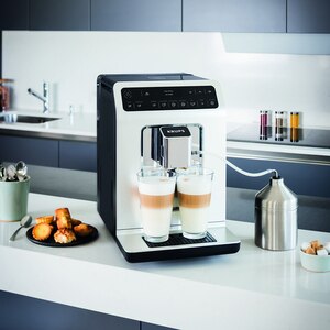 Espressor automat KRUPS Evidence EA891110, 2.3l, 1450W, 15 bar, alb-negru Espressor automat KRUPS Evidence EA891110, 2.3l, 1450W, 15 bar, alb-negru