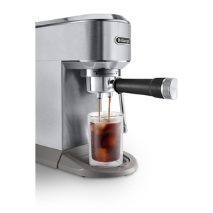 Espressor manual DELONGHI Dedica Duo EC890.M, 1.1l, 1450W, 15 bar, sistem Cappuccino, argintiu-negru Espressor manual DELONGHI Dedica Duo EC890.M, 1.1l, 1450W, 15 bar, sistem Cappuccino, argintiu-negru