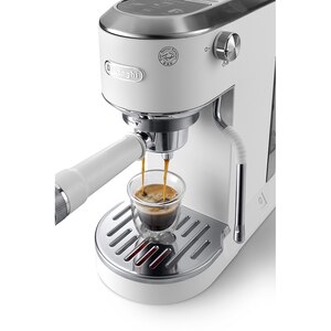Espressor manual DELONGHI Dedica Duo EC890.WI, 1.1l, 1450W, 15 bar, sistem Cappuccino, alb-argintiu Espressor manual DELONGHI Dedica Duo EC890.WI, 1.1l, 1450W, 15 bar, sistem Cappuccino, alb-argintiu