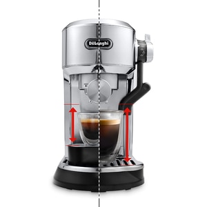 Espressor manual DELONGHI Dedica Maestro Plus EC950.M, 1.6l, 1450W, 15 bar, sistem Cappuccino, argintiu-negru Espressor manual DELONGHI Dedica Maestro Plus EC950.M, 1.6l, 1450W, 15 bar, sistem Cappuccino, argintiu-negru