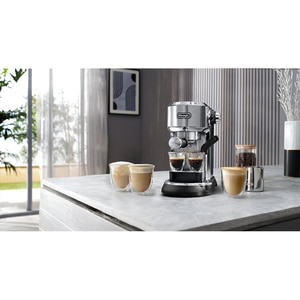 Espressor manual DELONGHI Dedica Maestro Plus EC950.M, 1.6l, 1450W, 15 bar, sistem Cappuccino, argintiu-negru Espressor manual DELONGHI Dedica Maestro Plus EC950.M, 1.6l, 1450W, 15 bar, sistem Cappuccino, argintiu-negru