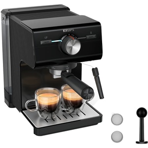 Espressor manual KRUPS Authentic XP381810, 2l, 15 bar, sistem Cappuccino, negru-argintiu Espressor manual KRUPS Authentic XP381810, 2l, 15 bar, sistem Cappuccino, negru-argintiu