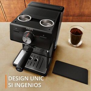 Espressor manual KRUPS Authentic XP381810, 2l, 15 bar, sistem Cappuccino, negru-argintiu Espressor manual KRUPS Authentic XP381810, 2l, 15 bar, sistem Cappuccino, negru-argintiu